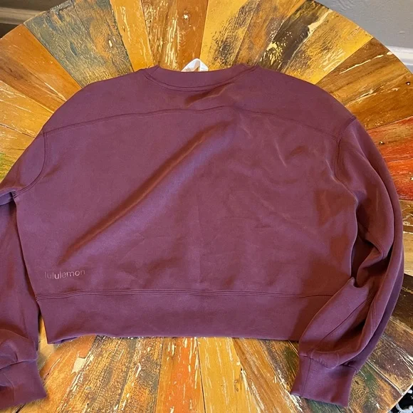 Women's Lululemon Plum/ Purple Sueded feel sweatshirt, 4 - Picture 3 of 4